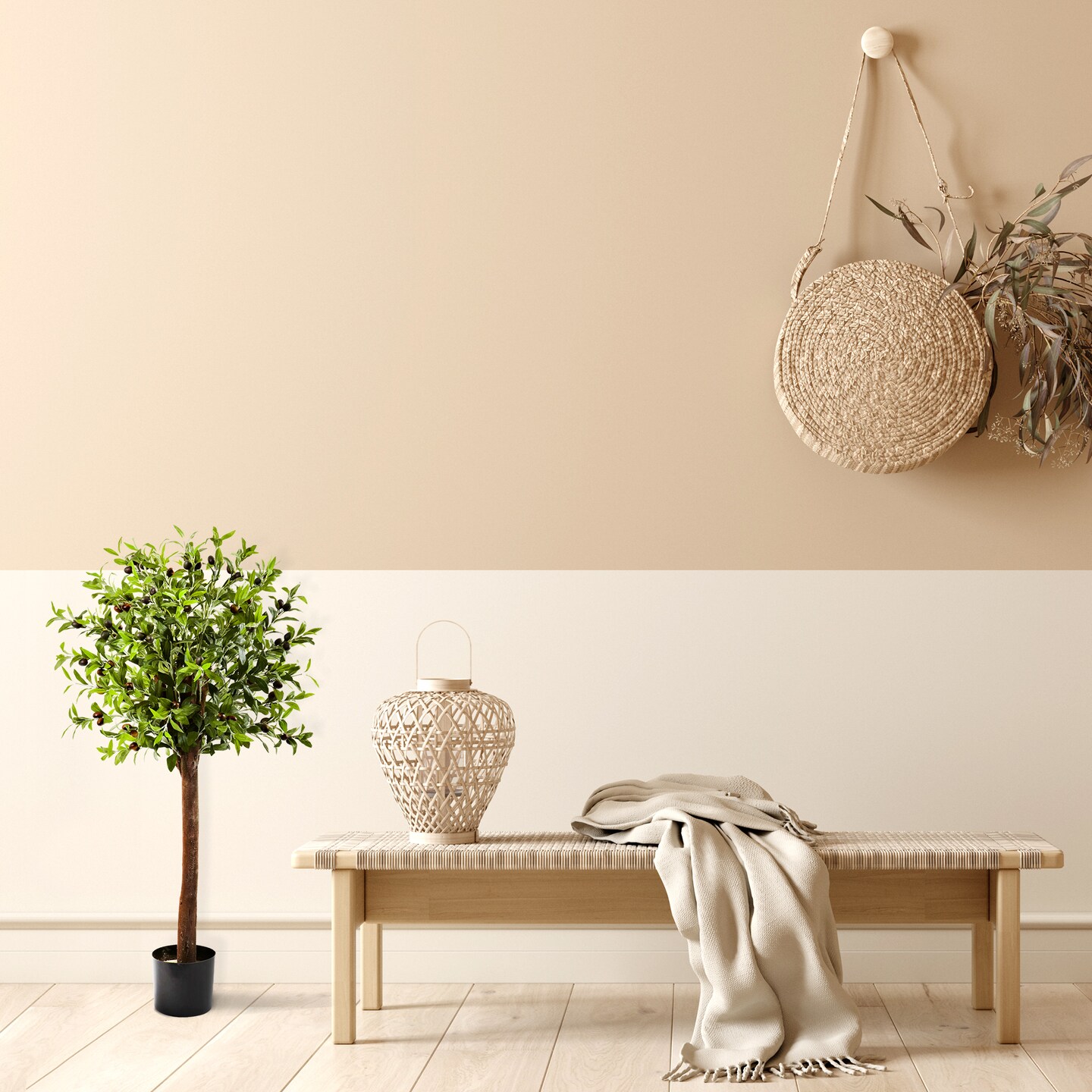 Nearly Natural 4' Artificial Olive Topiary Silk Potted Tree Michaels