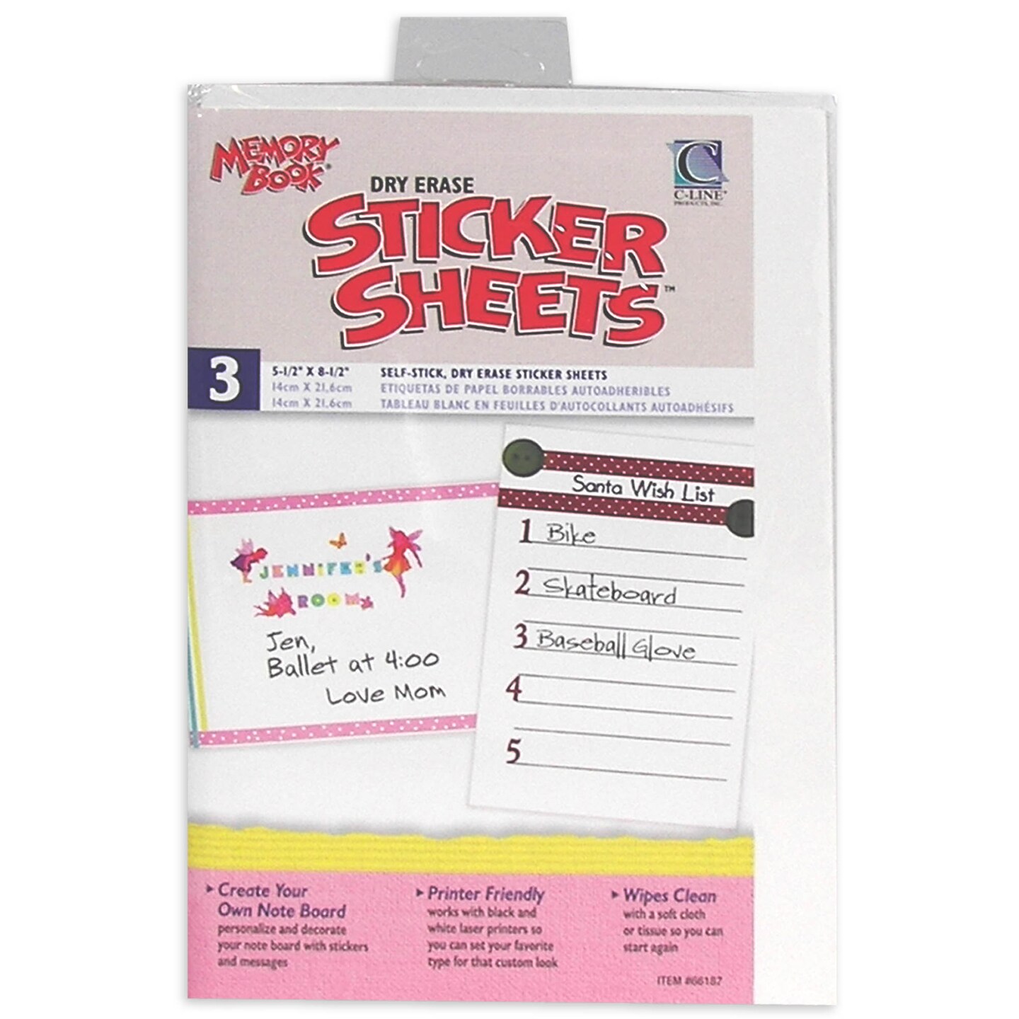 Memory Book Scrapbook Dry Erase Sticker Sheets, 3/PK (Set of 10 PK)