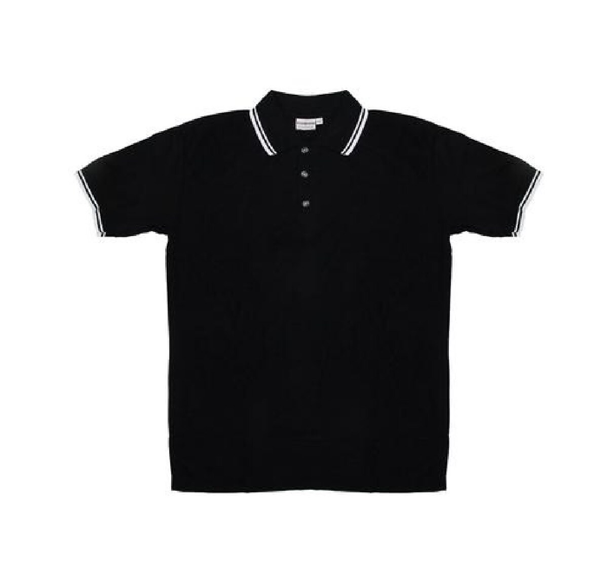 Christmas Central Men&#x27;s Black Knit Pullover Golf Polo Shirt - Medium