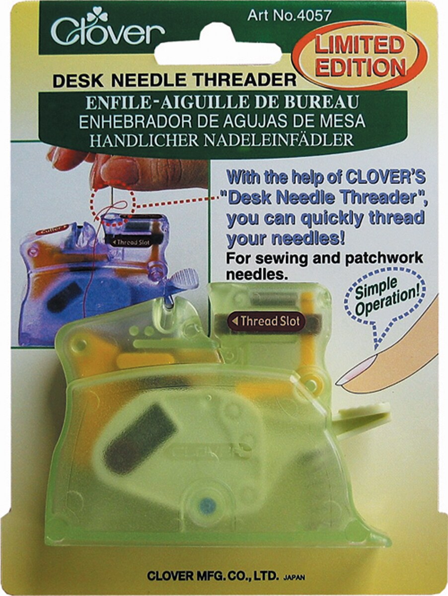 Clover Desk Needle Threader-Green