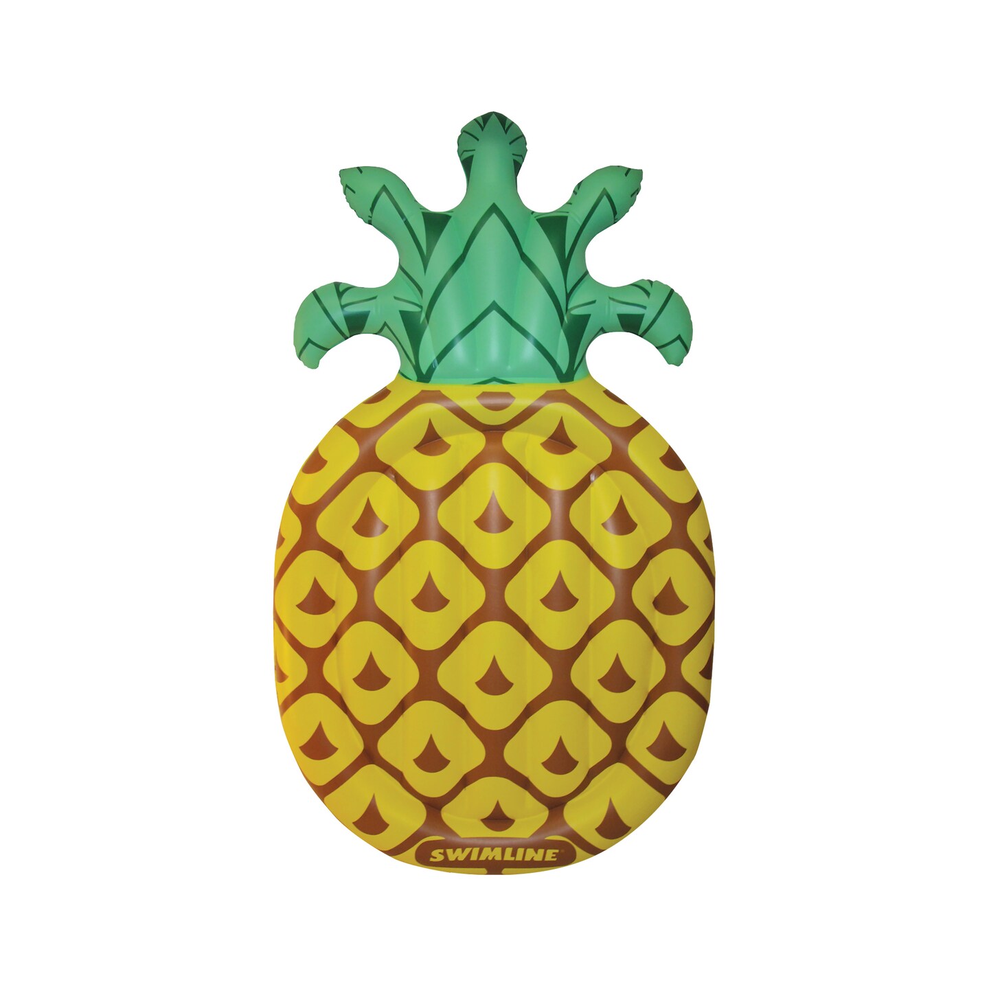 Swim Central Inflatable Green and Yellow Tropical Pineapple Swimming Pool Raft, 86-Inch