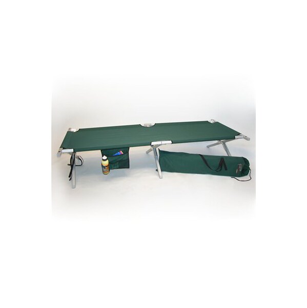 Outdoor Living and Style Heavy Duty Portable Military Style Cot Bed - 84 x 30 - Green