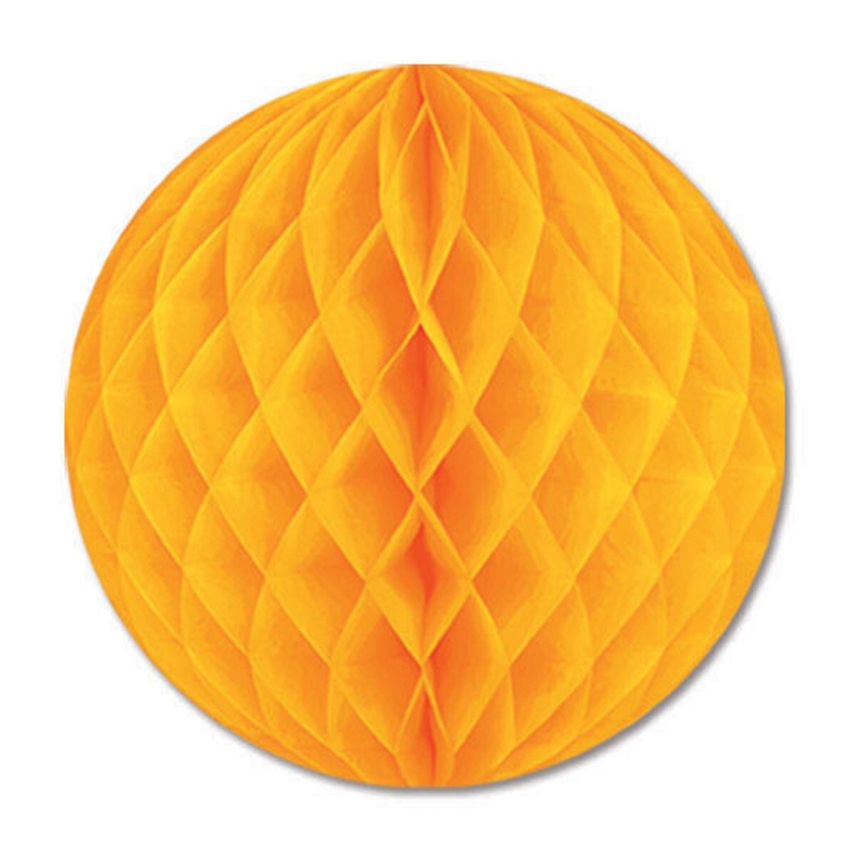 Beistle Club Pack of 24 Golden Yellow Honeycomb Hanging Tissue Ball Decorations 12"