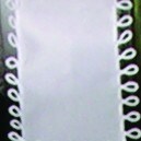 The Ribbon People White Pico Loop Edged Wired Craft Ribbon 1.5