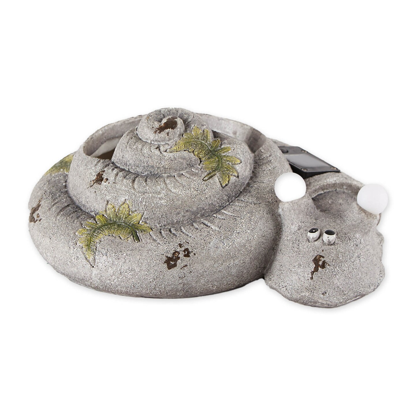 Accent Plus Home Decorative Snail Garden Planter with Solar Light-Up Tentacles
