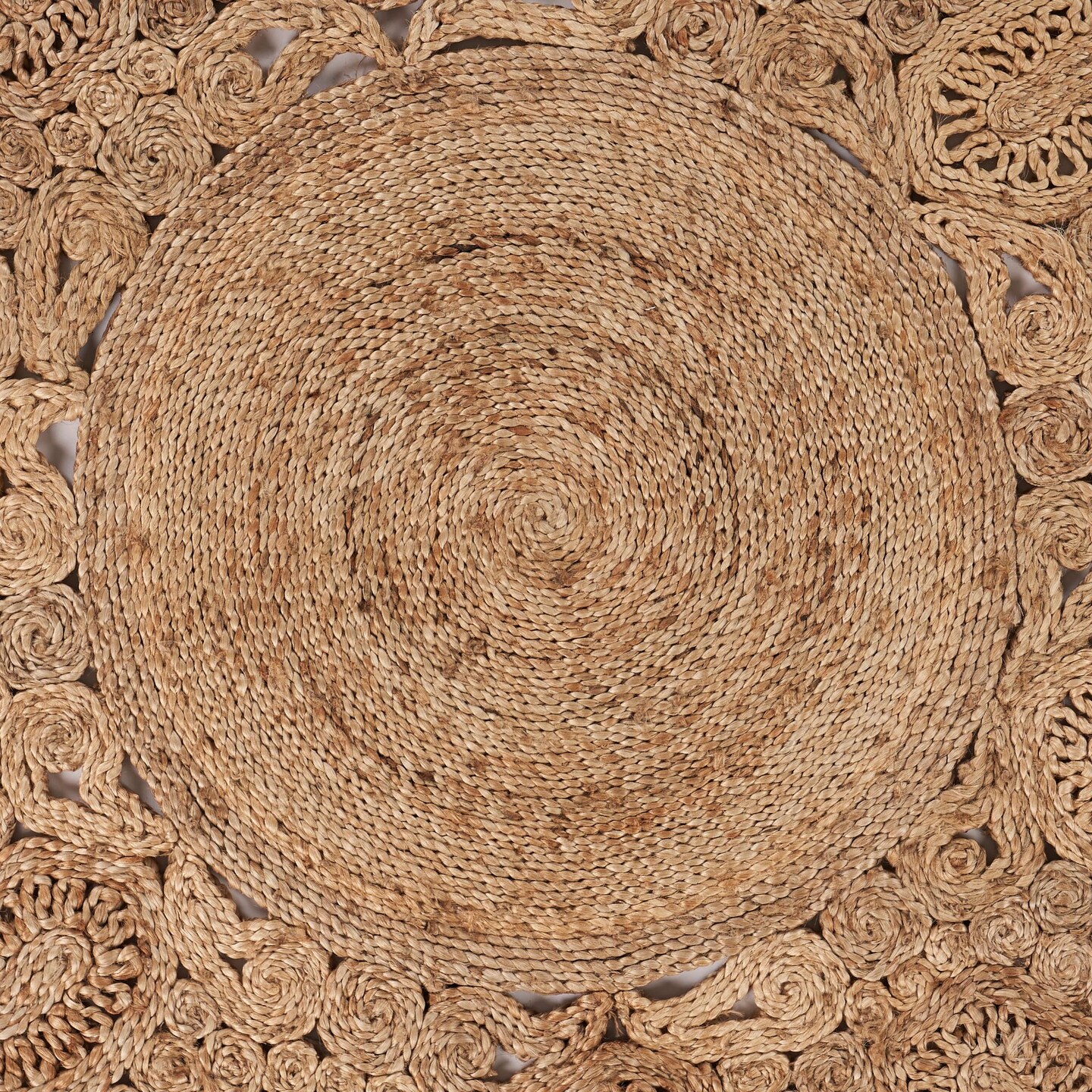 Laddha Home Designs 7.5&#x27; Brown Bloom Boutique Handmade Flower Shaped Area Throw Rug
