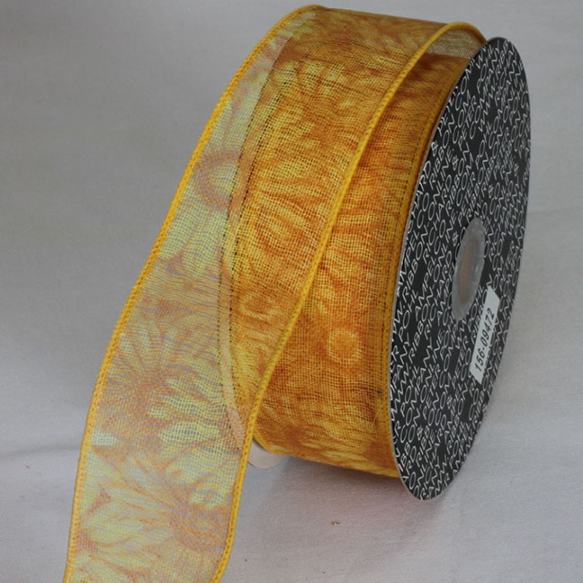 The Ribbon People Yellow and Red Straw Flowers Wired Craft Ribbon 2&#x22; x 20 Yards
