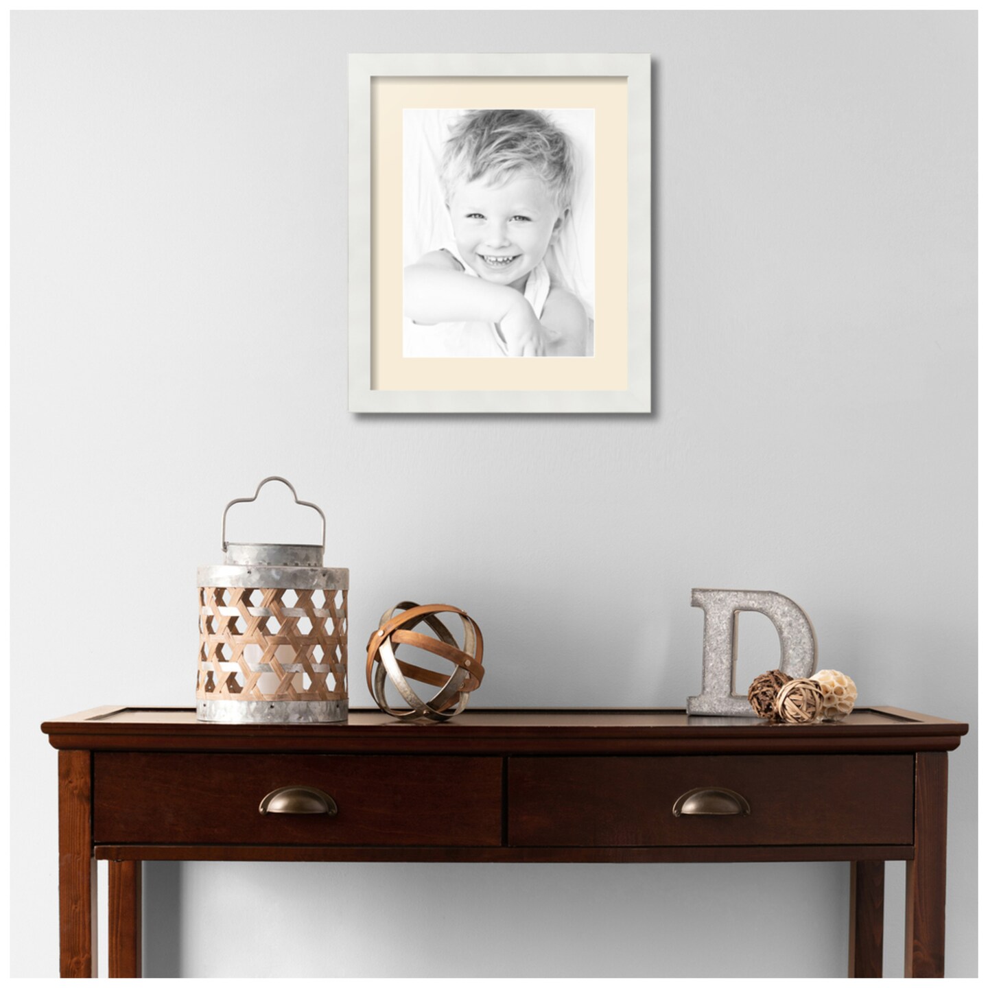 ArtToFrames 14x17&#x22; Matted Picture Frame with 10x13&#x22; Single Mat Photo Opening Framed in 1.25&#x22; White and 2&#x22; Mat (FWM-3966-14x17)