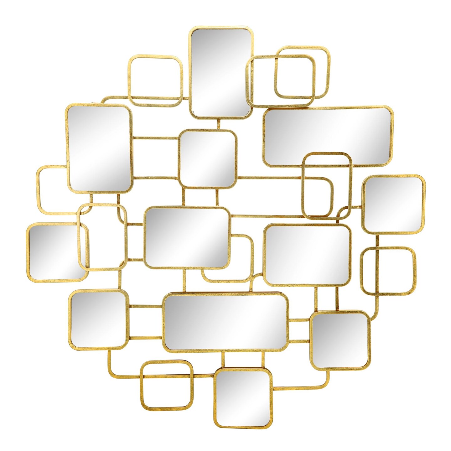 Kingston Living Mirrored Accent Wall Decoration - 39&#x22; - Gold