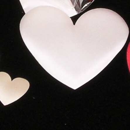 The Ribbon People Club Pack of 50 Ivory Sensational Medium Satin Hearts 3&#x22;