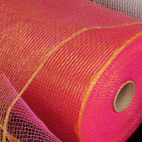 The Ribbon People Golden Pink Decorating Mesh Craft Ribbon 6.5" x 80 Yards