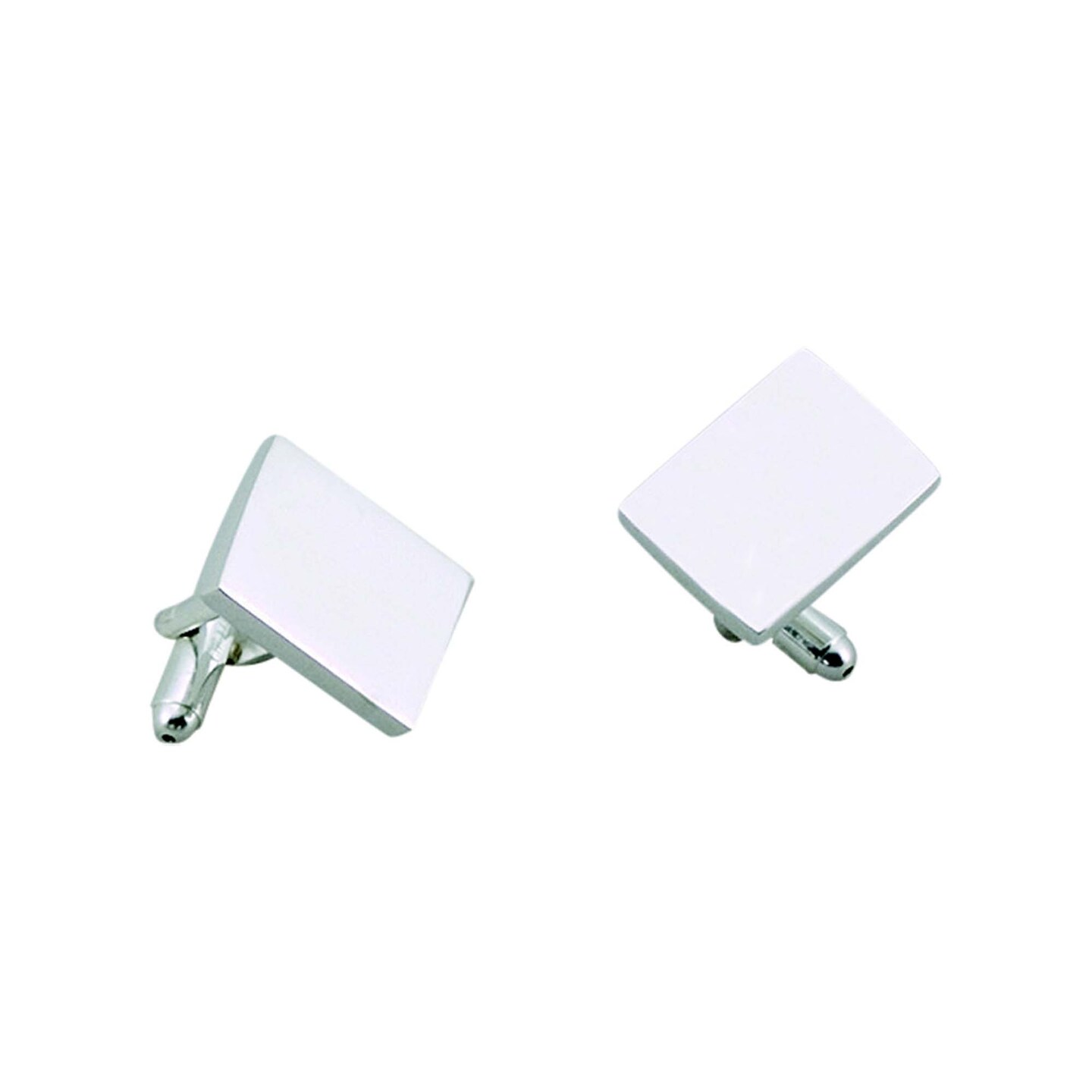 Contemporary Home Living .75&#x22; x .5&#x22; Palladium Rectangular Cufflinks