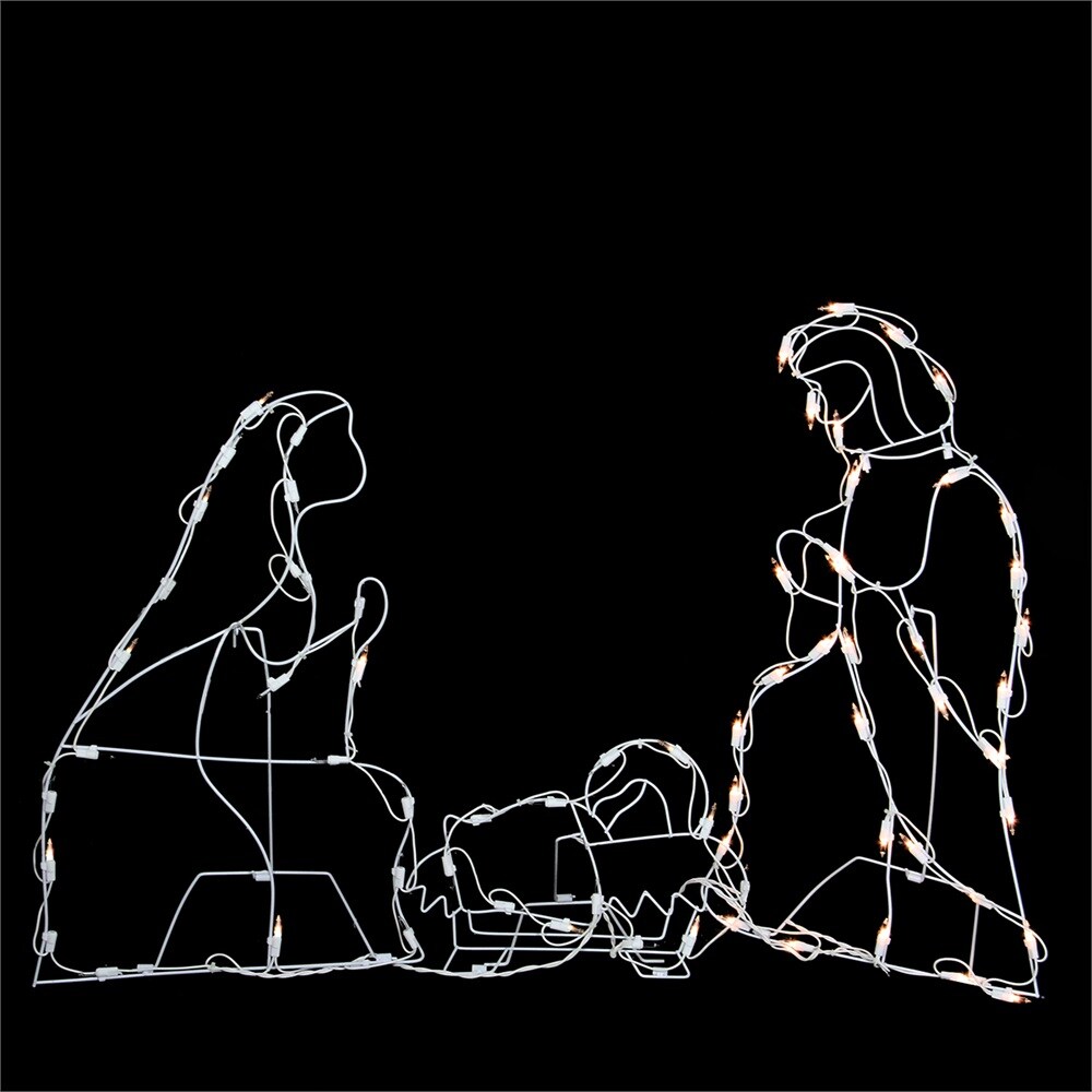 Northlight 25.5" Holy Family Nativity Scene Lighted Outdoor Christmas Decor