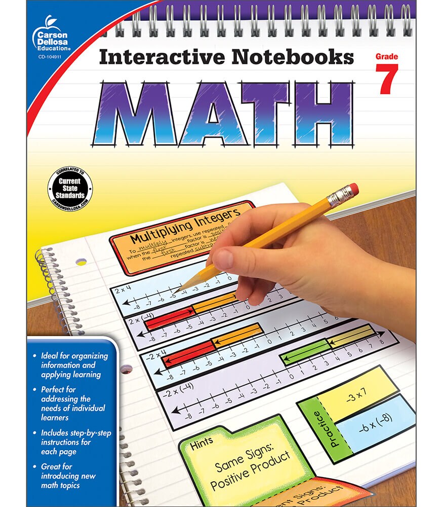 Carson Dellosa | Math Interactive Notebook | 7th Grade, 96pgs | Michaels