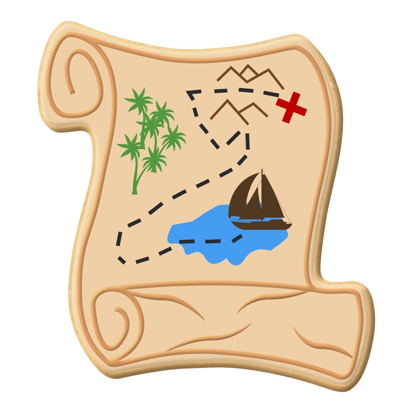 Scroll - Letter Cookie Cutter 4 in B1570, CookieCutter.com, Tin Plated Steel, Handmade in the USA