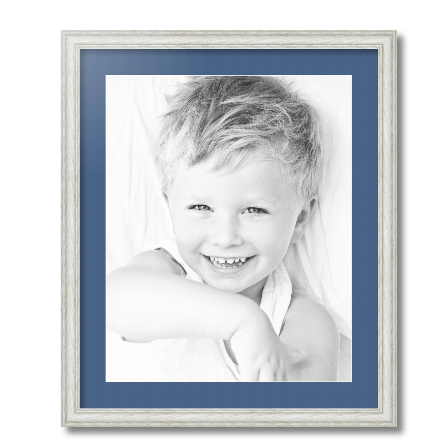 ArtToFrames 20x24" Matted Picture Frame with 16x20" Single Mat Photo Opening Framed in 1.25" White and 2" Mat (FWM-4098-20x24)