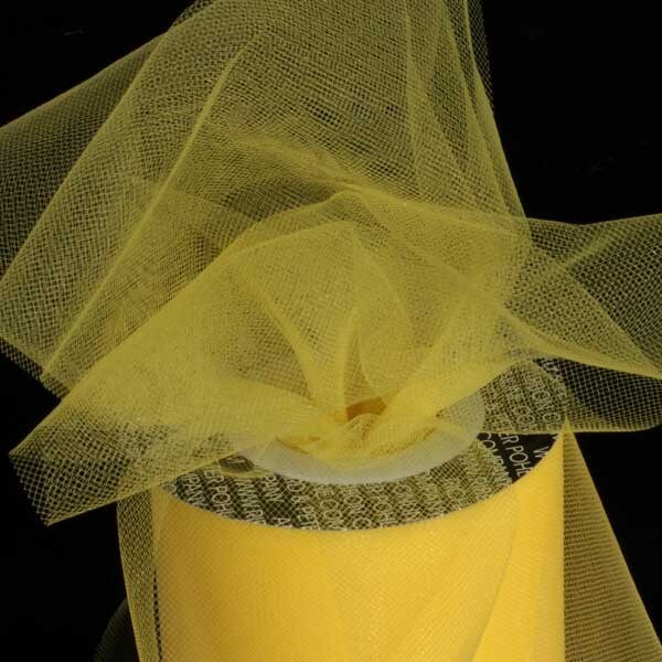 The Ribbon People Bright Yellow Contemporary Tulle Craft Ribbon 3 x 550 Yards