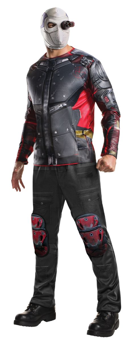 The Costume Center Black and Red Ssquad Deadshot Men Adult Halloween Costume - Standard