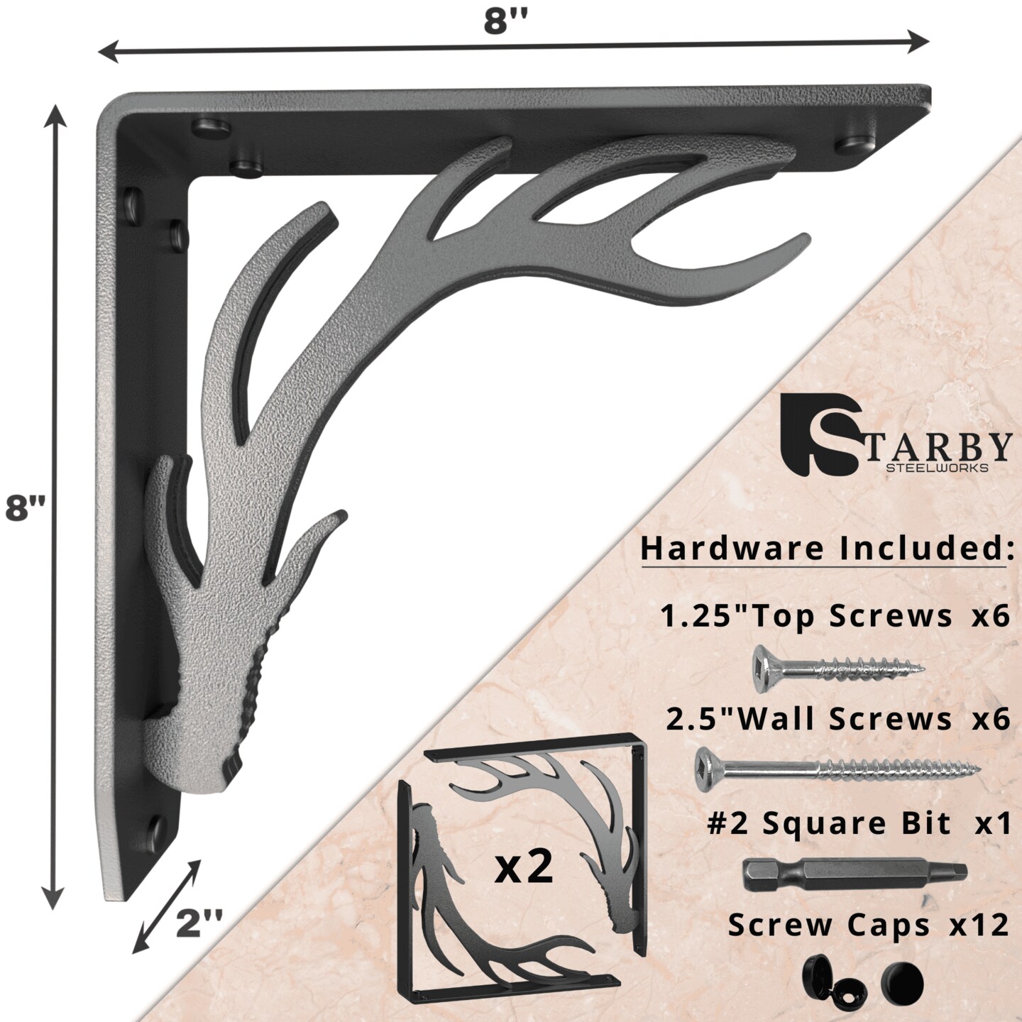 Starby Decorative Heavy Duty Steel Brackets