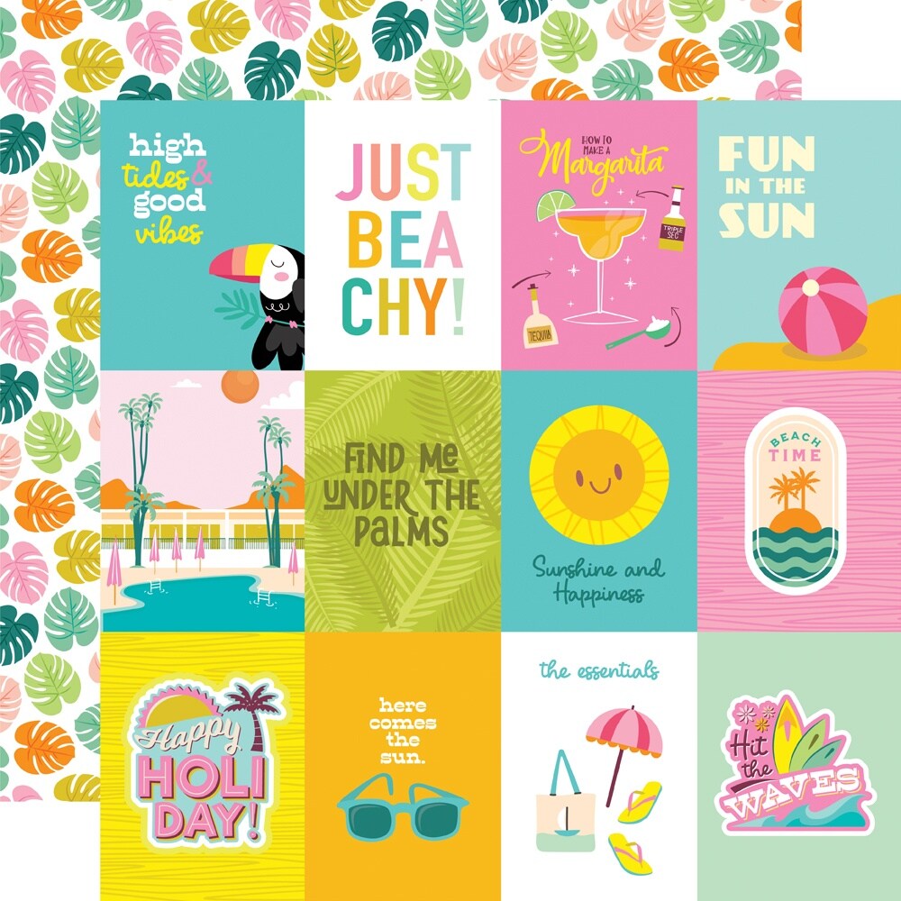 Just Beach Double-Sided Cardstock 12&#x22;X12&#x22;-3X4 Elements