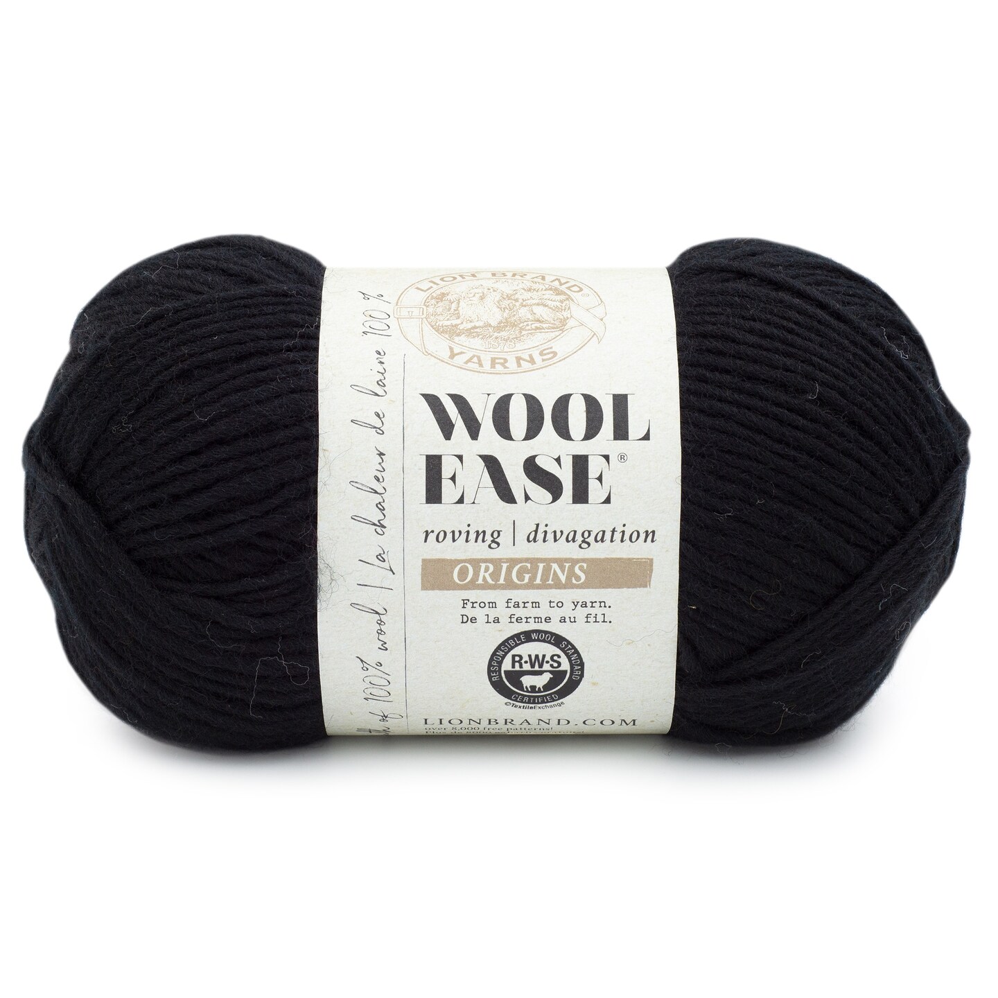 Lion Brand Wool Ease Roving Origins Yarn Black Michaels