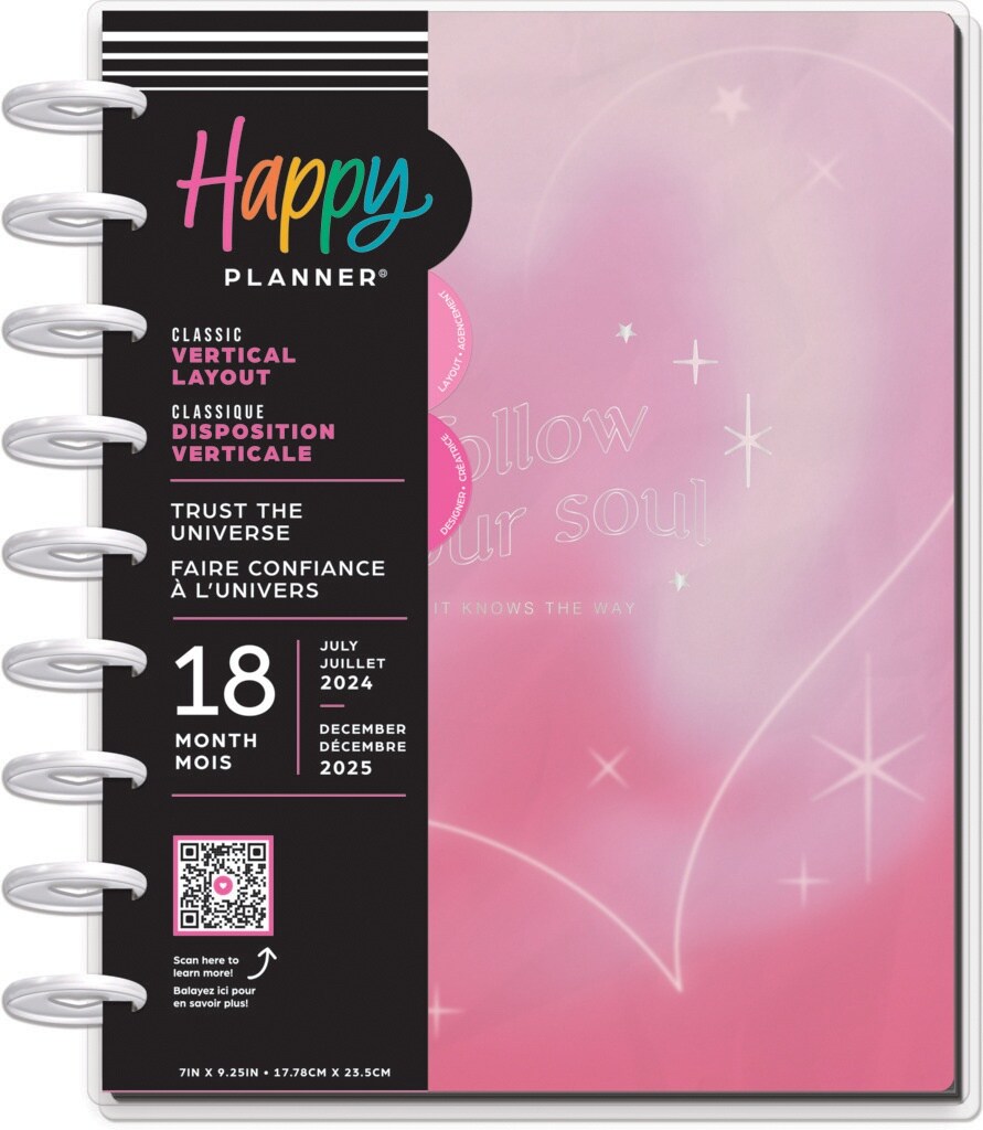 Happy Planner Classic 18-Month Planner-Trust The Universe; July &#x27;24 - Dec &#x27;25