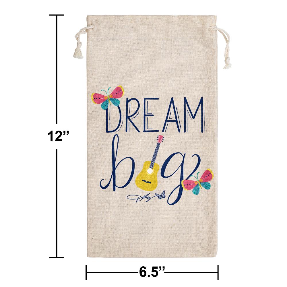 Dolly Parton Canvas &#x22;Dream Big&#x22; Canvas Wine Gift Bag (1/Pkg)