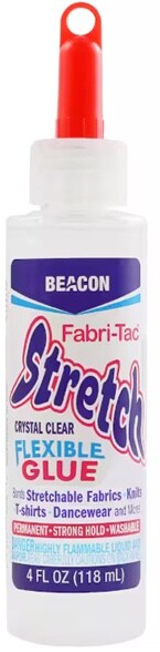 Beacon Fabri-Tac Stretch Flexible Fabric Adhesive-4oz