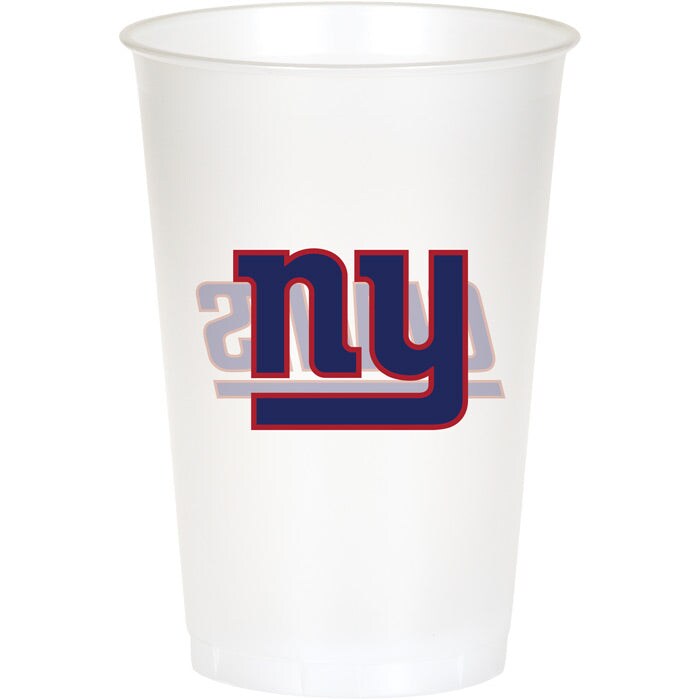 New York Giants Plastic Cup, 20Oz, 8 ct