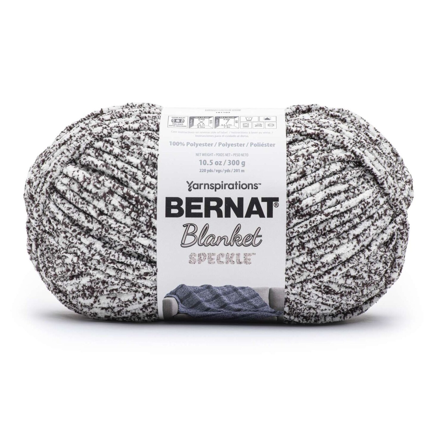 Bernat Blanket Speckle Yarn-Typewriter