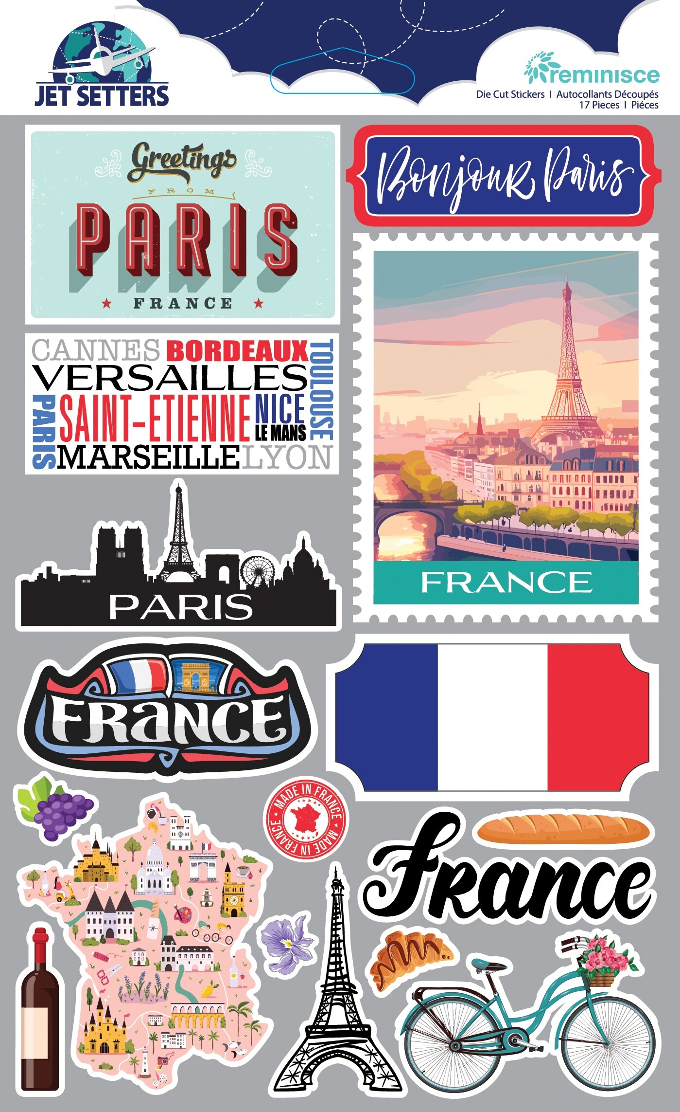 Reminisce Jet Setters 3.0 Dimensional Stickers | Michaels