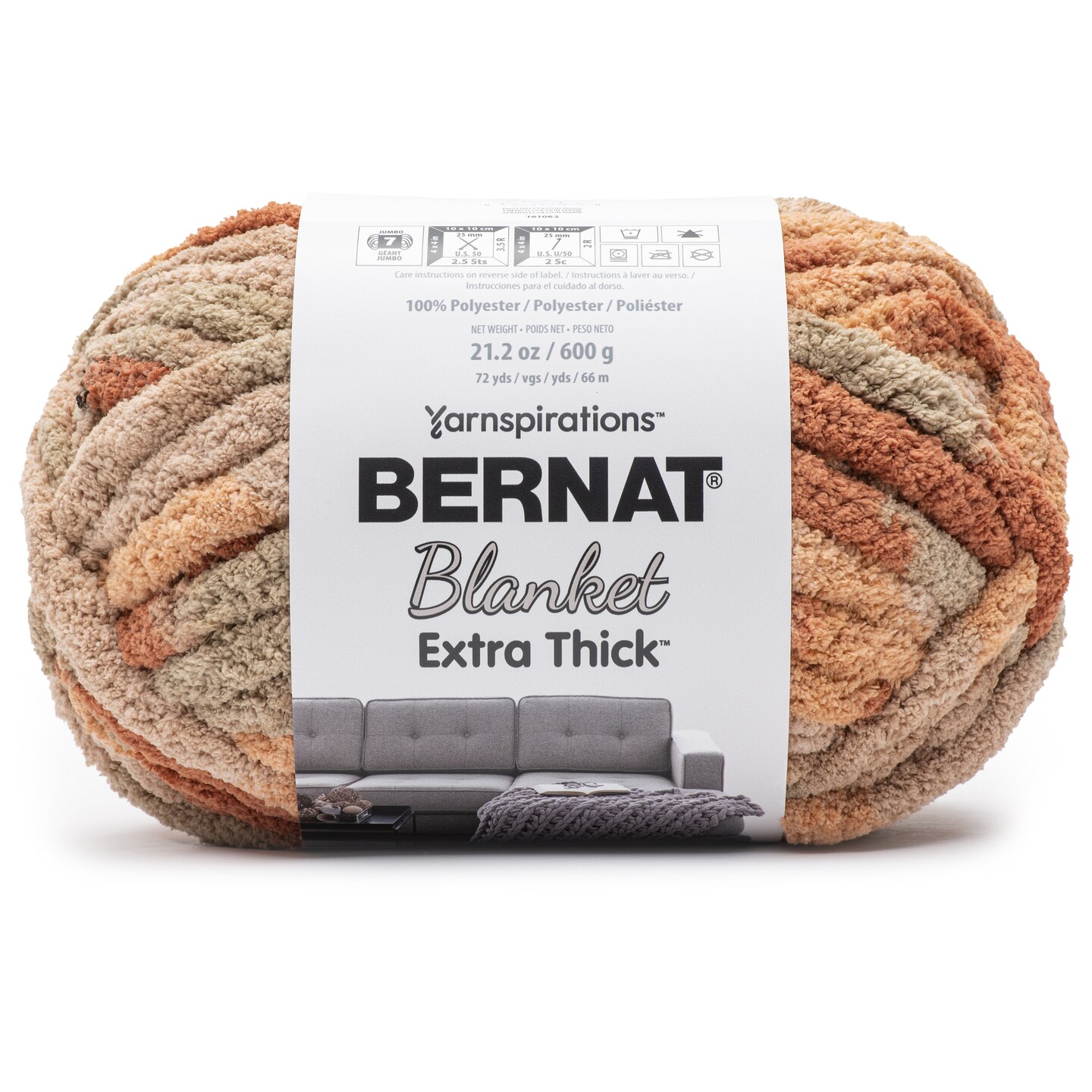 Bernat Blanket Extra Thick 600g-Clay Carmel