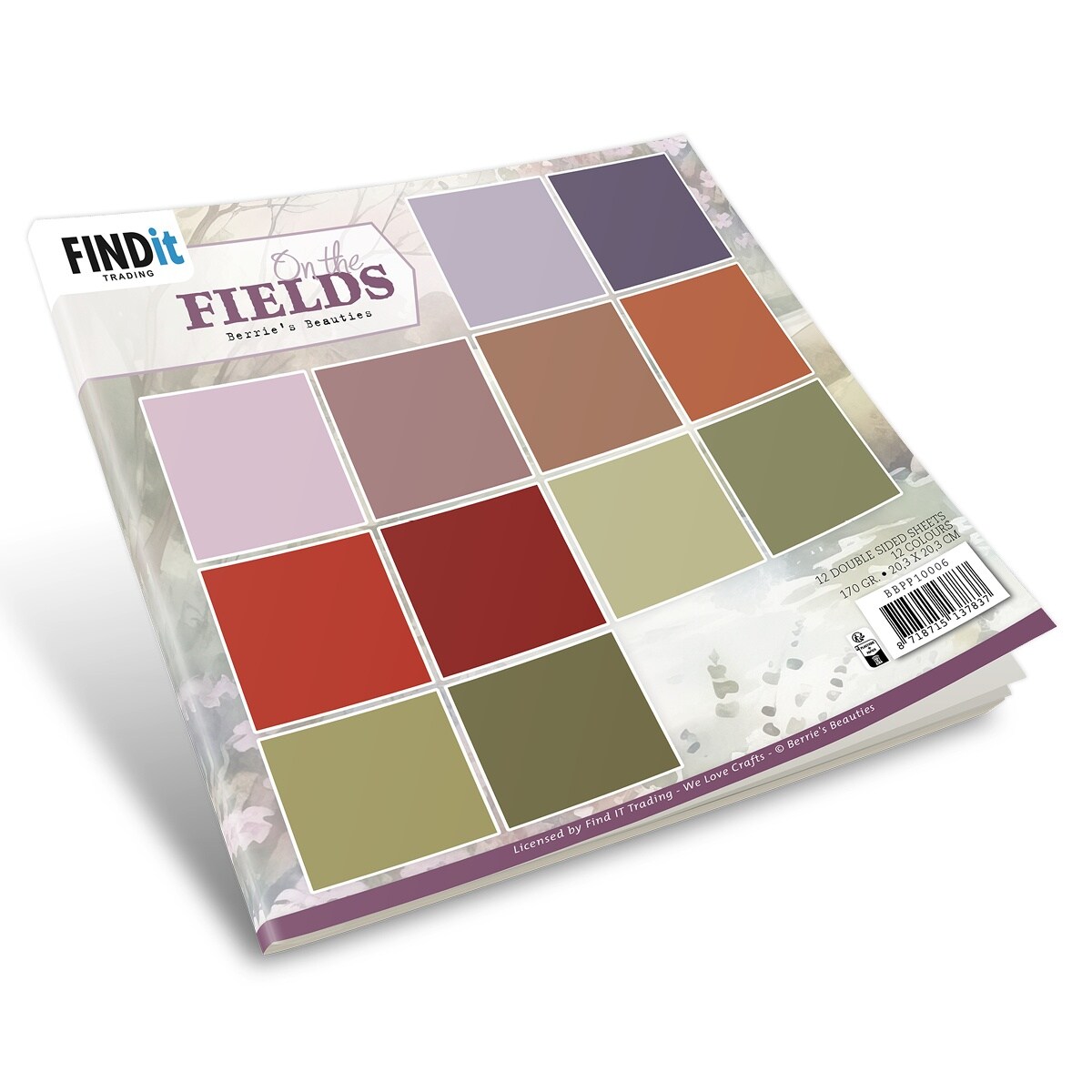 Find It Trading Berries Beauties Paper Pack 8&#x22;X8&#x22; 12/Pkg-Solid Colors, On The Fields