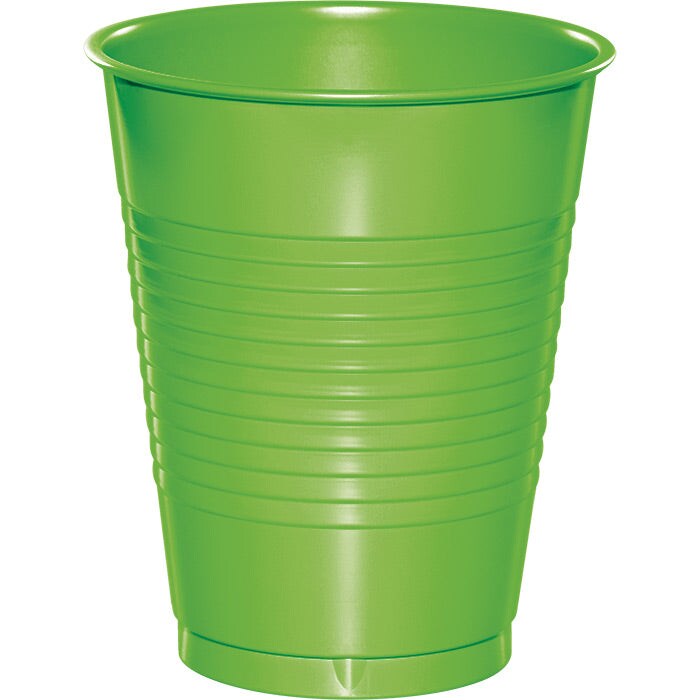 Fresh Lime Green Plastic Cups, 20 ct