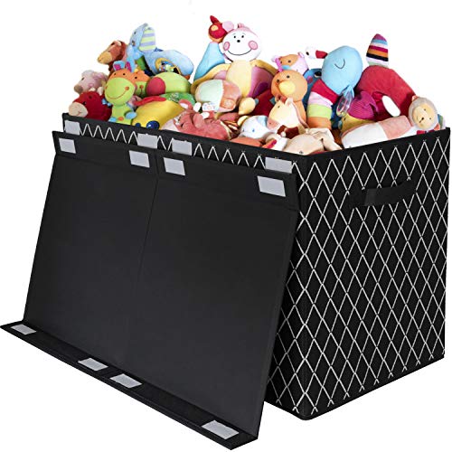 VERONLY Toy Box Chest Organizer Bins for Girls Boys, Kids Large Fabric  Collapsible Storage Basket Container with Flip-Top Lid & Handles for