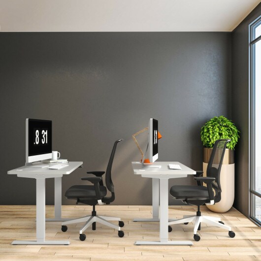Electric Standing Desk Frame with Adjustable Height and Press Button Controller