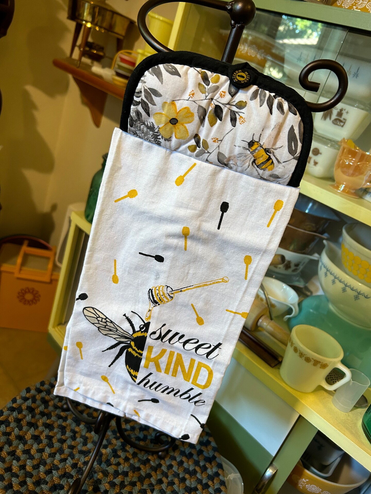 Bee Themed Hanging Dish Towel