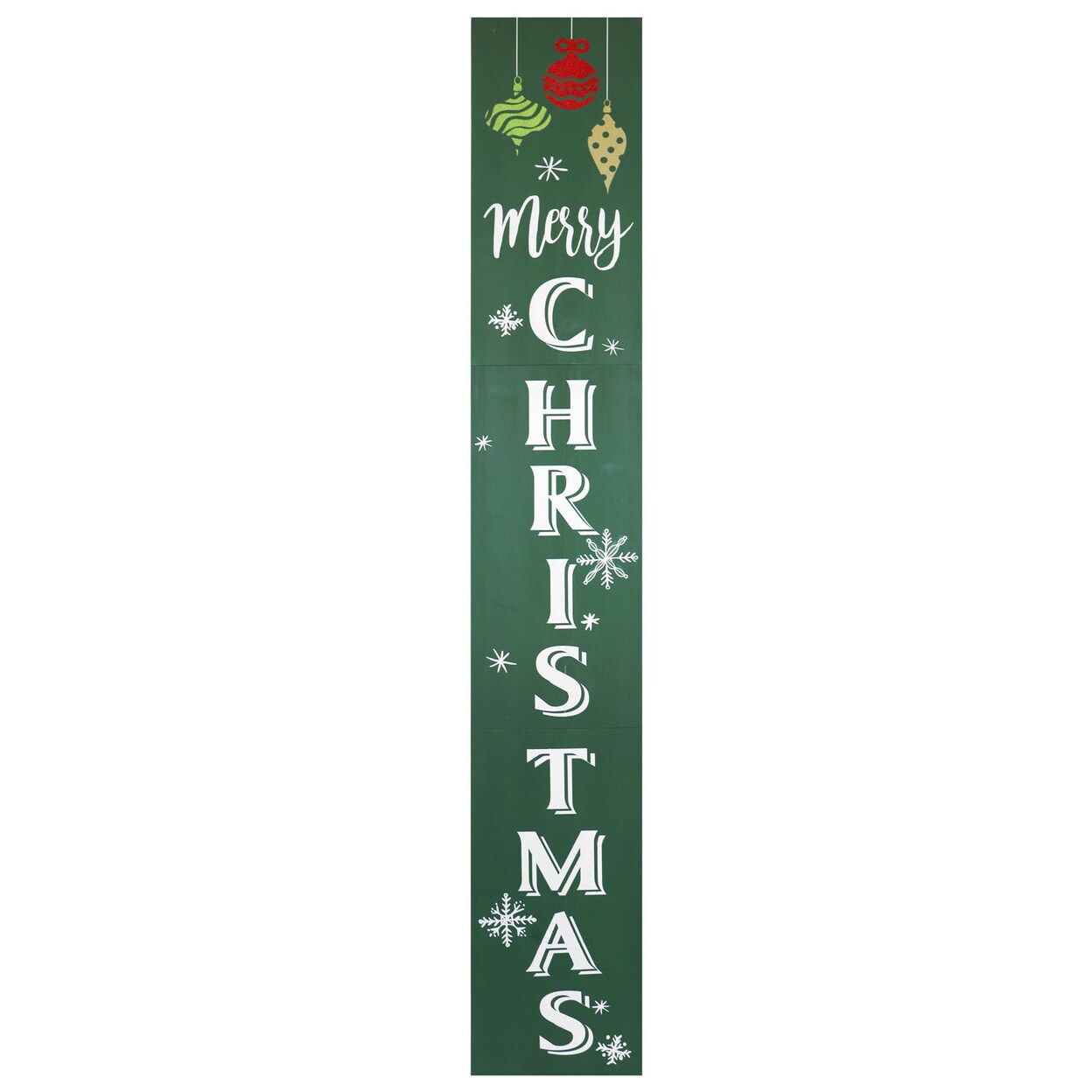 TX USA Corporation Wall Decorative Merry Xmas Wood Porch Sign - Green 11.75"W X 72"H