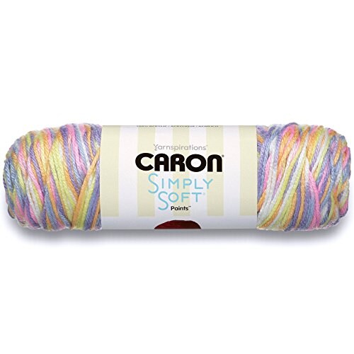 Caron Simply Soft Paints Yarn (Gauge 4) Medium Worsted Gauge 100% Acrylic - 5oz - Brights - Machine Wash & Dry