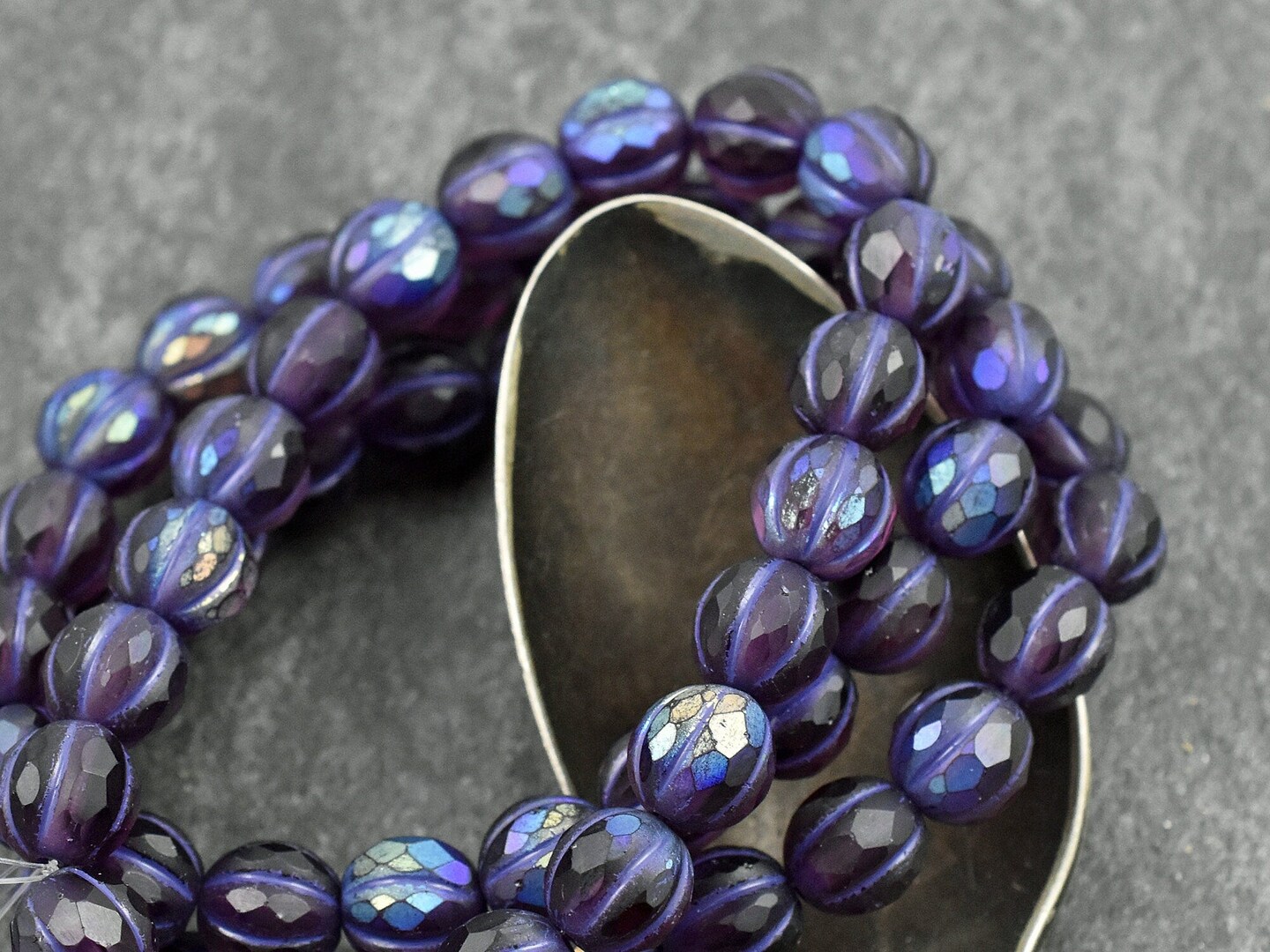 8 Mm Faceted Glass Purple Beads for Jewelry Making 