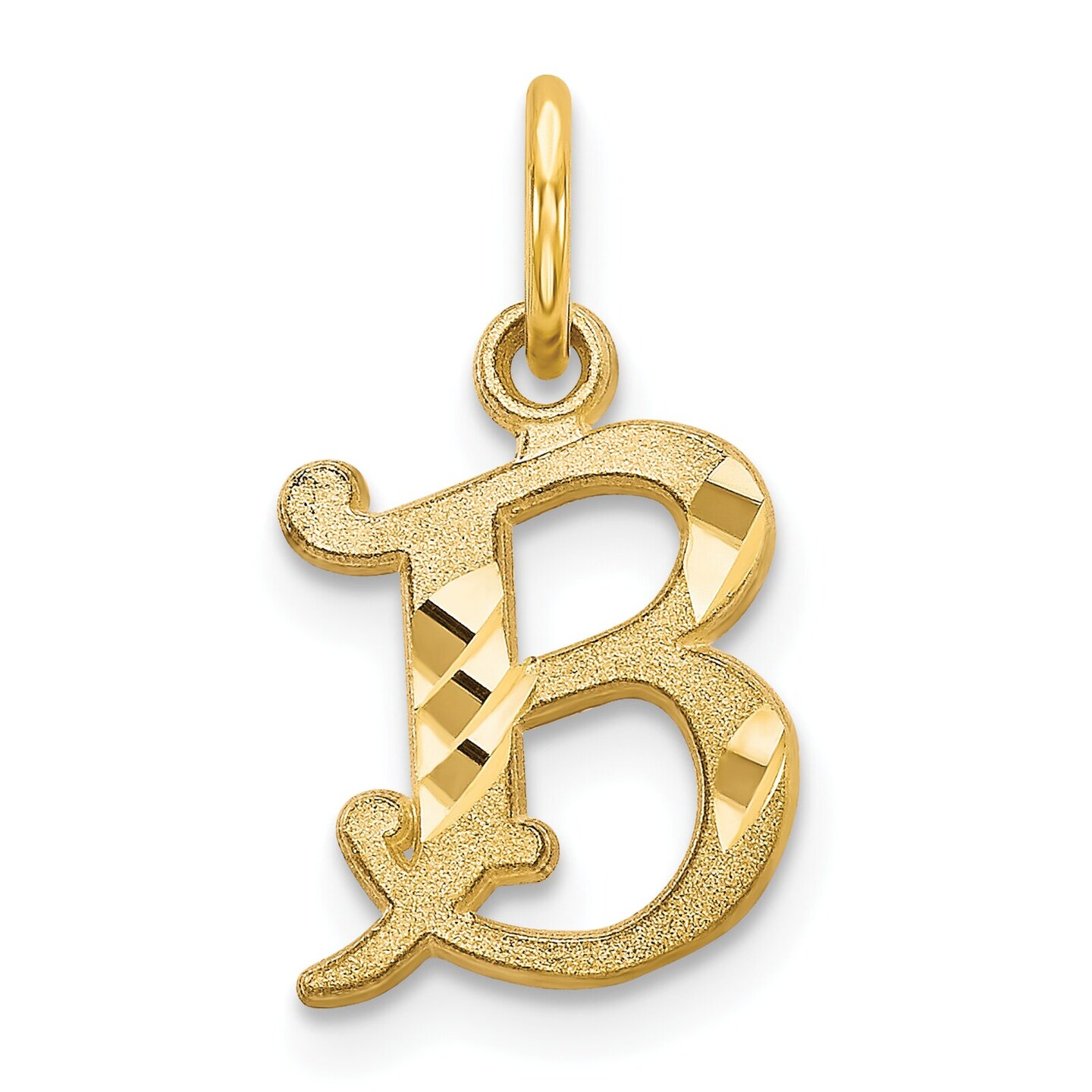 14K Gold Initial B Charm Jewelry FindingKing 17mm x 10mm