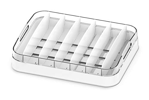 EVERIE Food Container Lid Organizer Compatible with 12&#x27;&#x27; Deep Cabinets, GS01 (White)