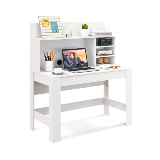 48 Inch Writing Computer Desk with Cable Management Hole Suitable for Any Room
