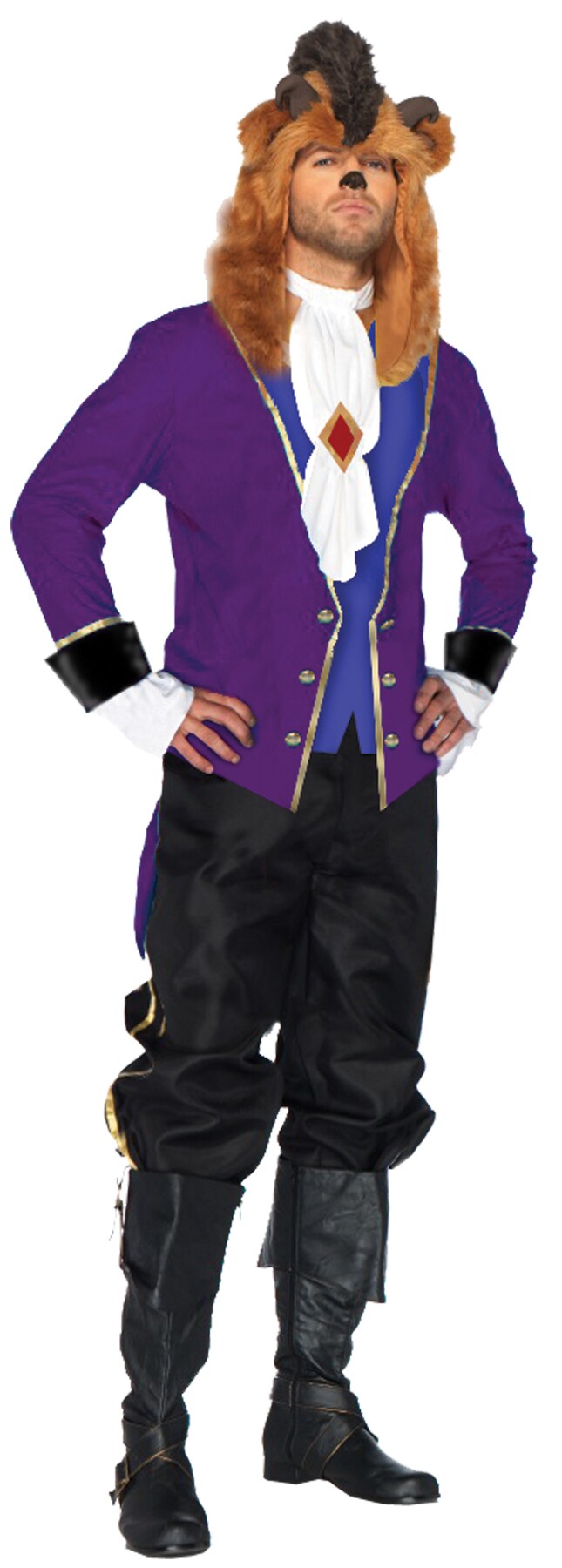 The Costume Center Purple and Black Beast Adult Halloween Costume - Extra Large
