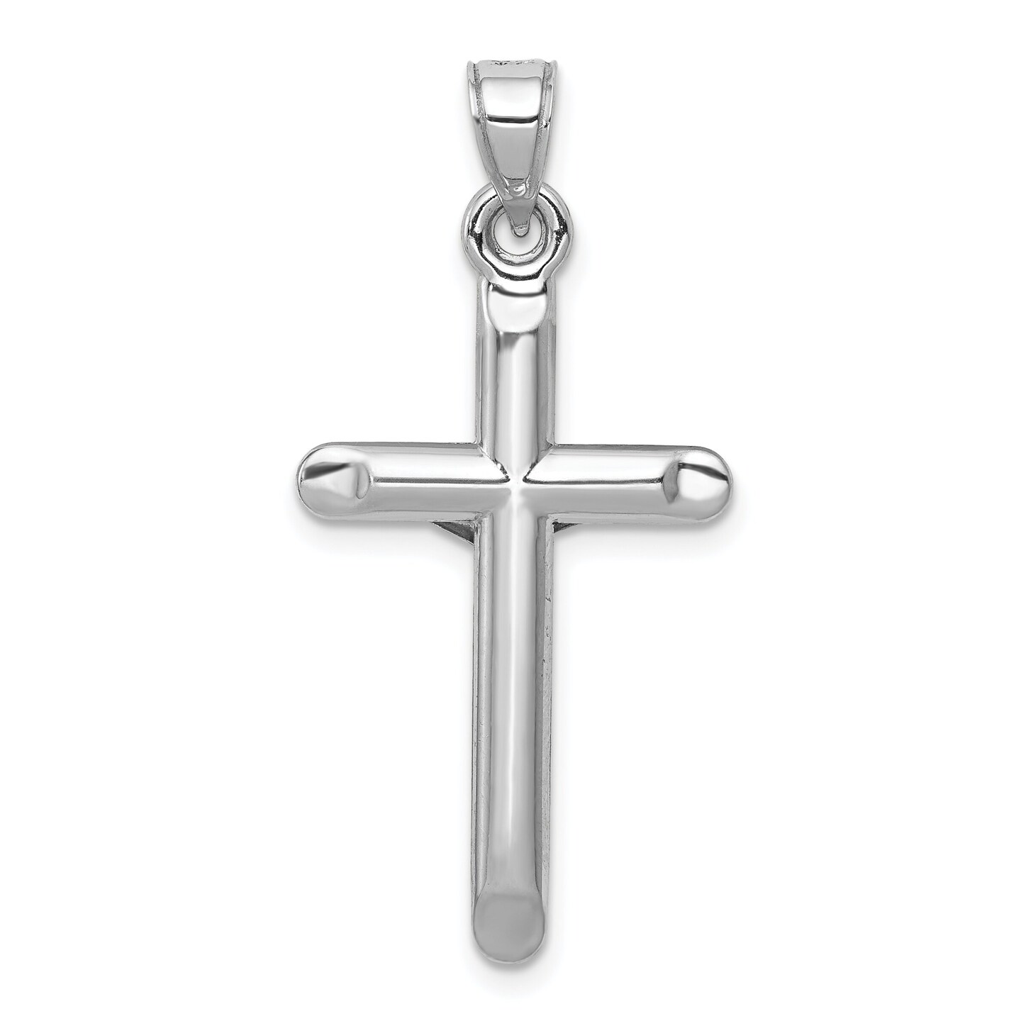 14K Yellow Gold Hollow Crucifix Pendant Jewelry 29.3mm x 13.5mm