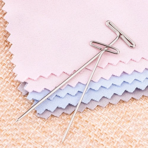 Blulu Steel T-pins for Blocking Knitting, Modelling and Crafts 150 Pieces  (2 Inch, 1-1/2 Inch) 