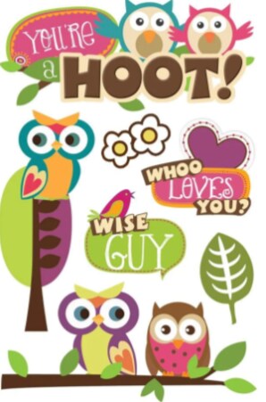 Paper House You&#x27;re A Hoot Dimensional Stickers
