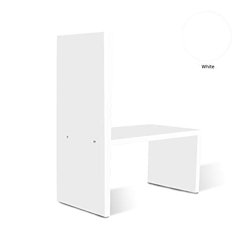 Desktop Organizer Office Storage Rack Adjustable Wood Display Shelf - Free Style Double H Display - True Natural Stand Shelf (White)