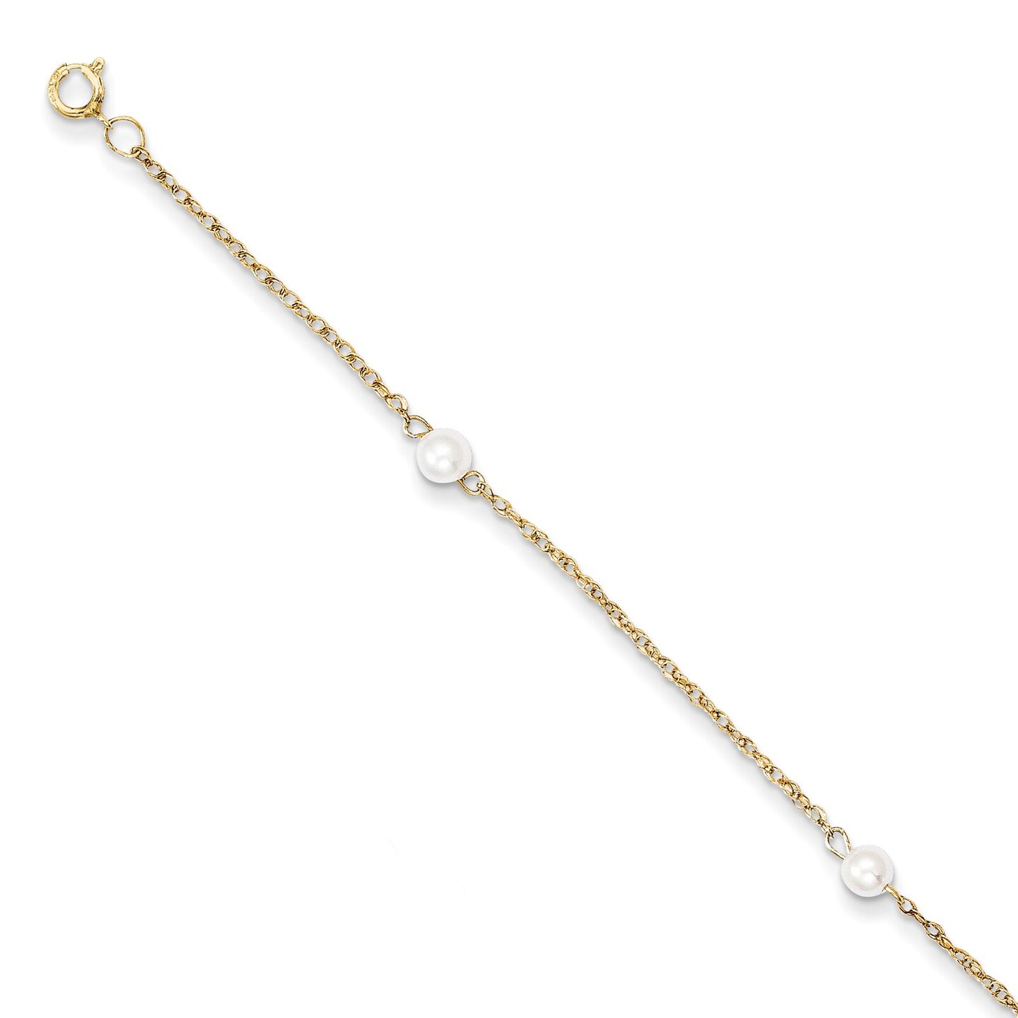 14K Gold Cultured Pearl Bracelet Childrens Jewelry 6&#x22;