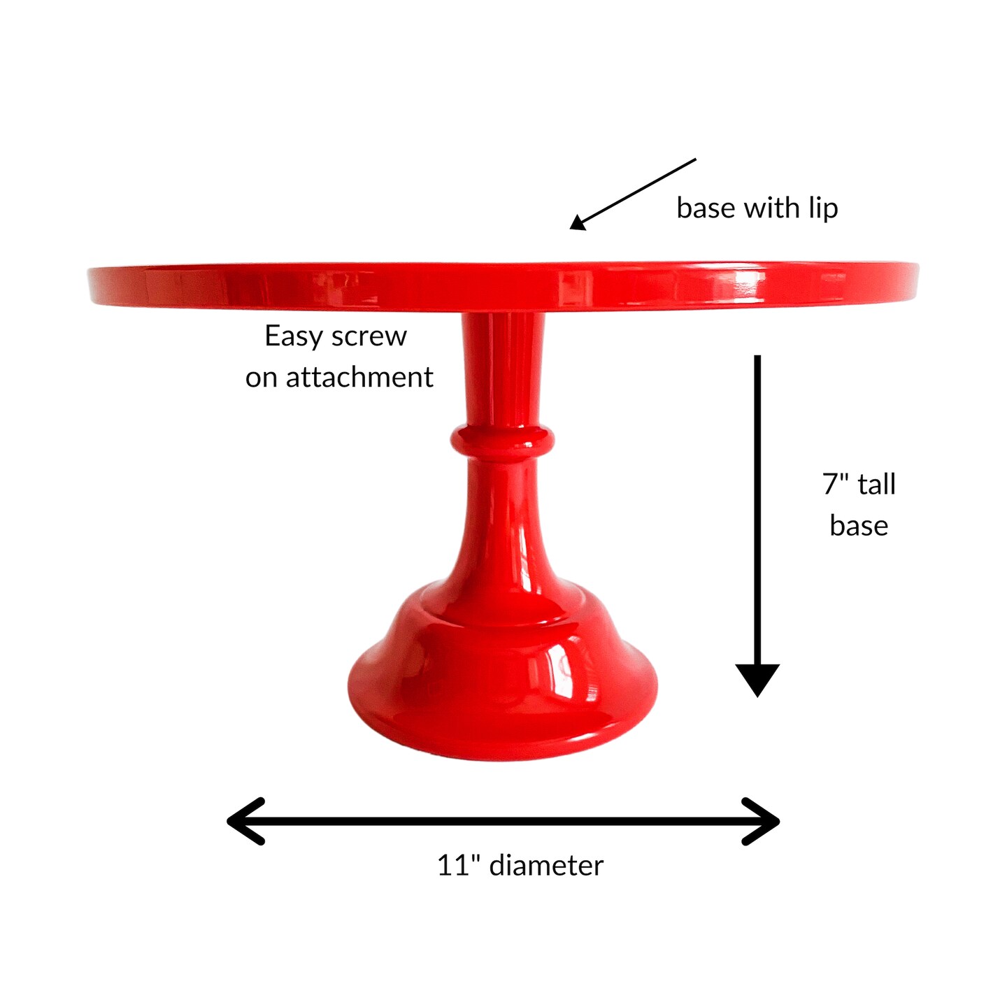 Red Pedestal Cake Stand